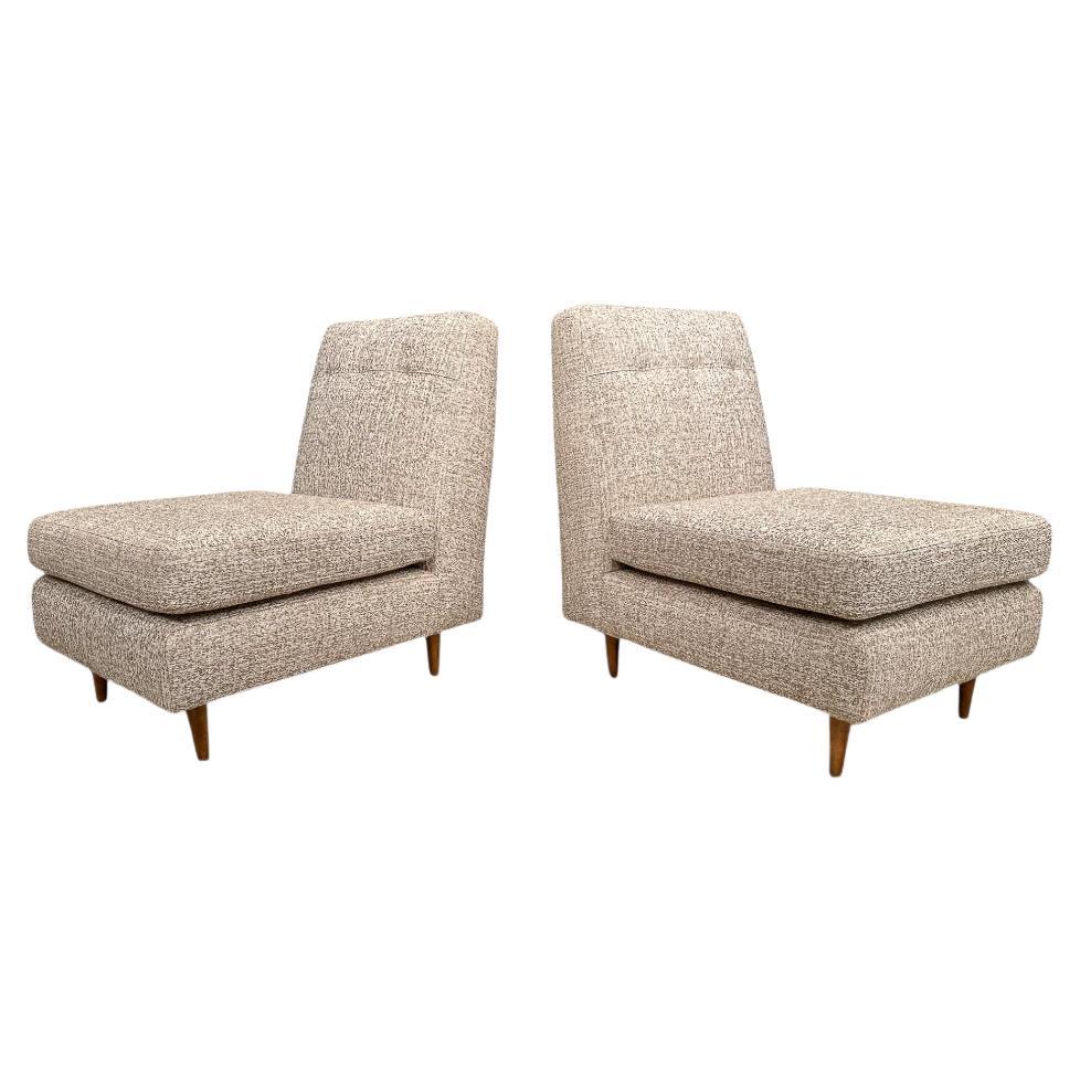 Hand-Carved Brazilian Modern Armchairs in Hardwood & Chenille by Joaquim Tenreiro 1958 For Sale