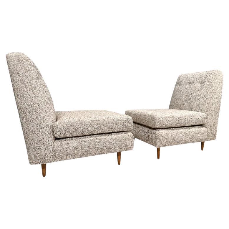 Sillones Modernos Brasileños de Madera y Chenilla de Joaquim Tenreiro 1958