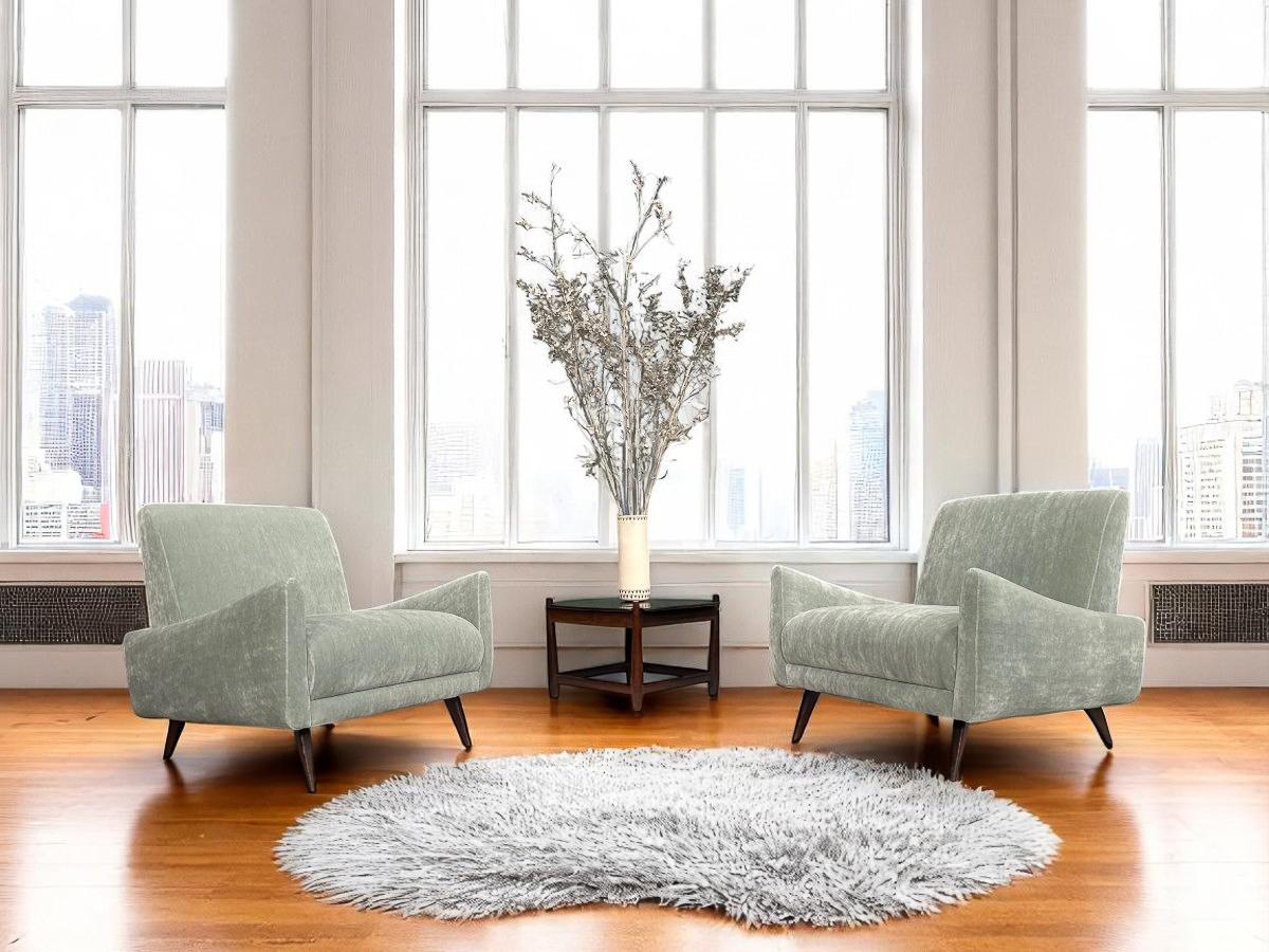 Brazilian Modern Armchairs in Hardwood & Velvet Att. to Jorge Zalszupin, 1960s en vente 5