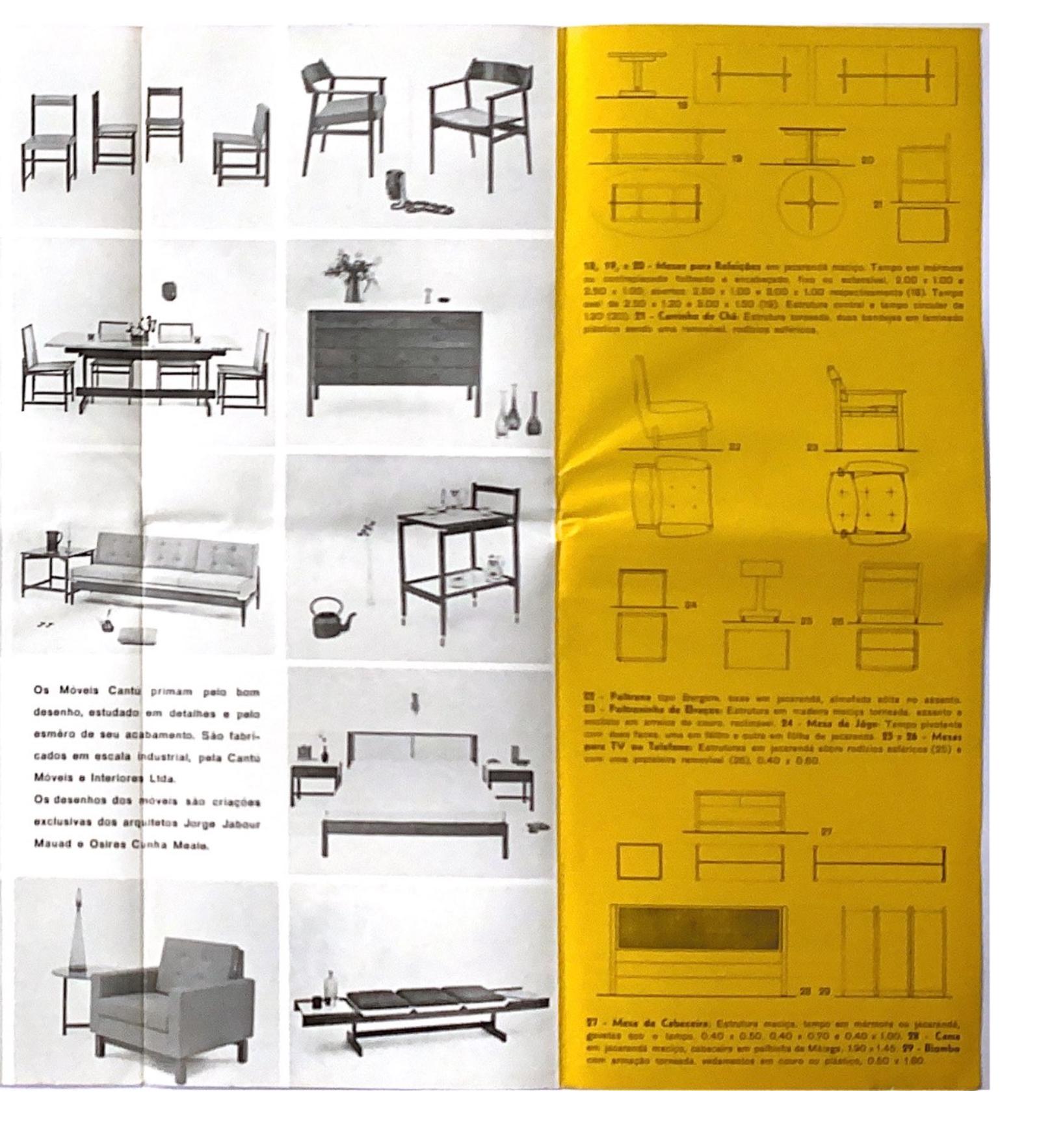 Brazilian Modern Armchairs in Hardwood & Yellow Boucle, Jorge Jabour, Brazil For Sale 10