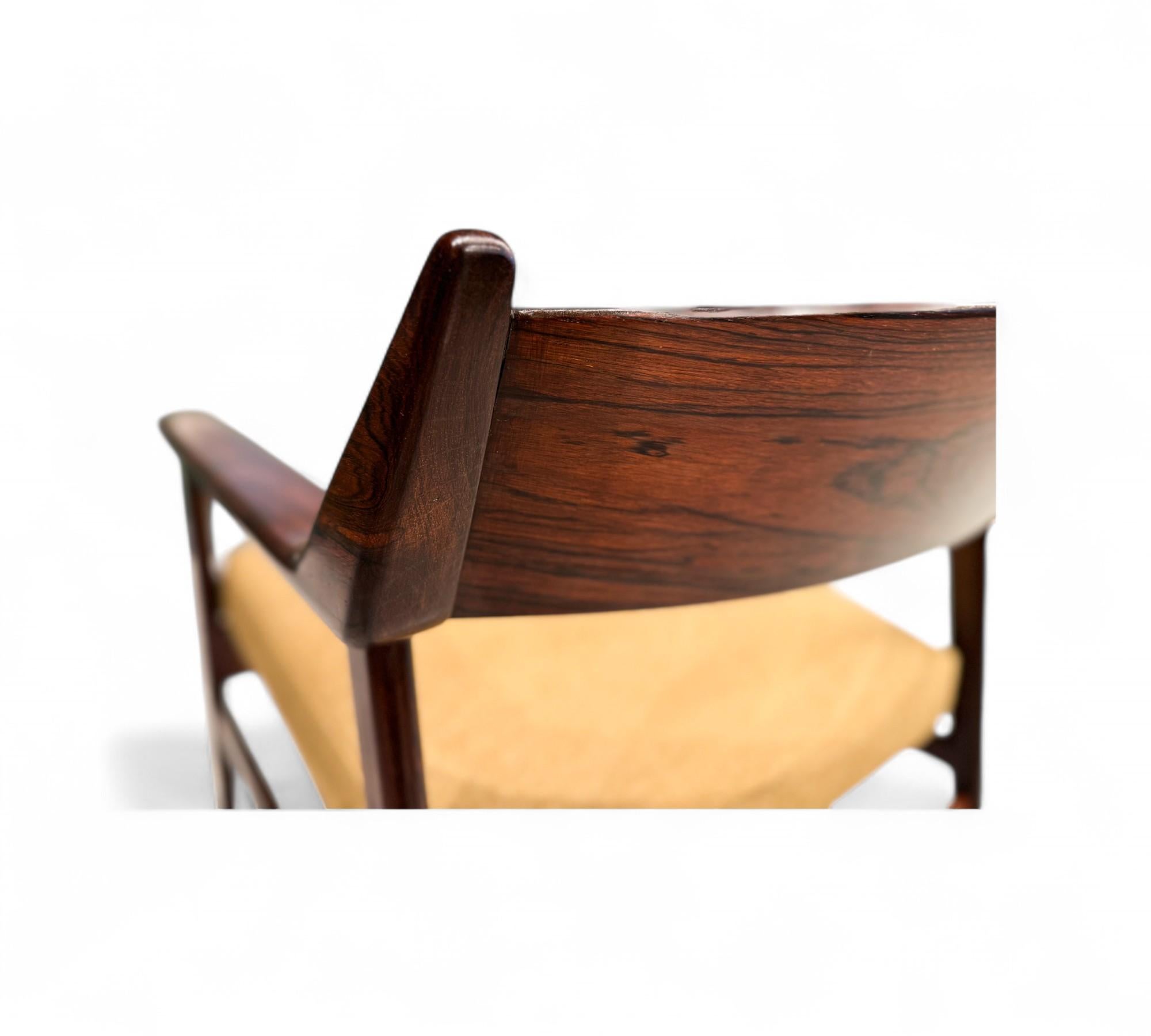Brazilian Modern Armchairs in Hardwood & Yellow Boucle, Jorge Jabour, Brazil For Sale 2