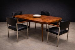 Fauteuils brésiliens Modernity en acier, cuir et Wood Unknown, 1960s, Brésil