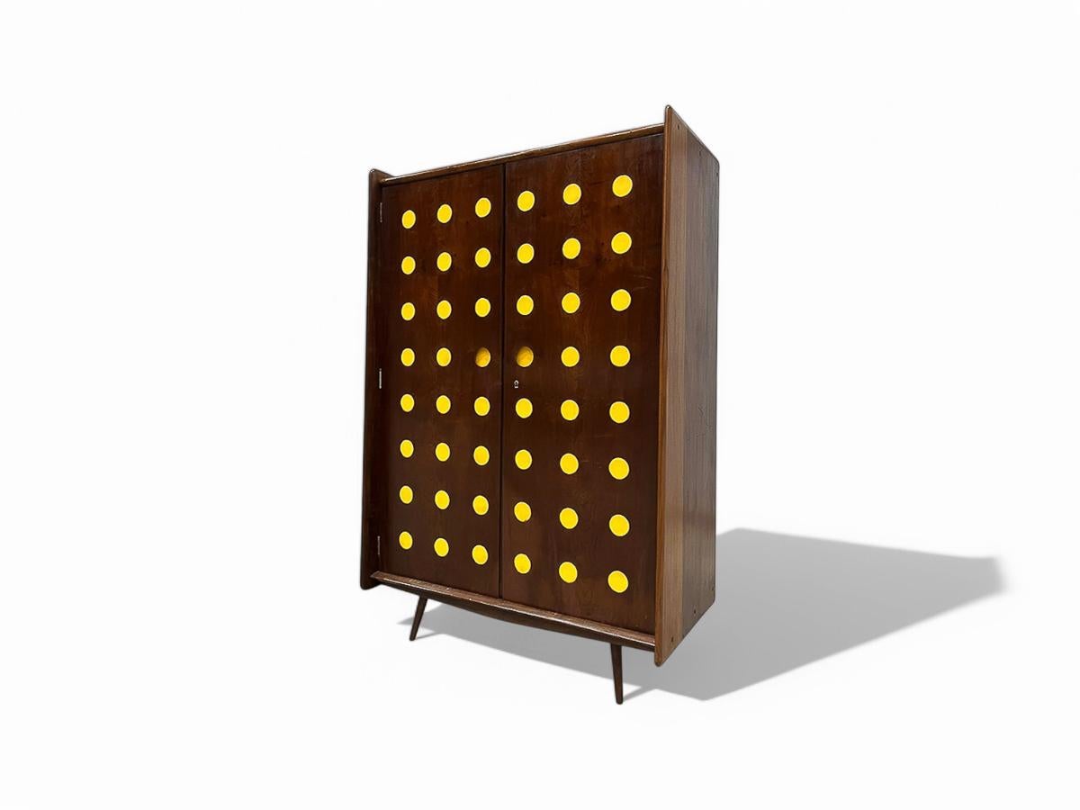 Brazilian Modern Armoire in Hardwood by Moveis Cimo, 1950s, Brazil en vente 2