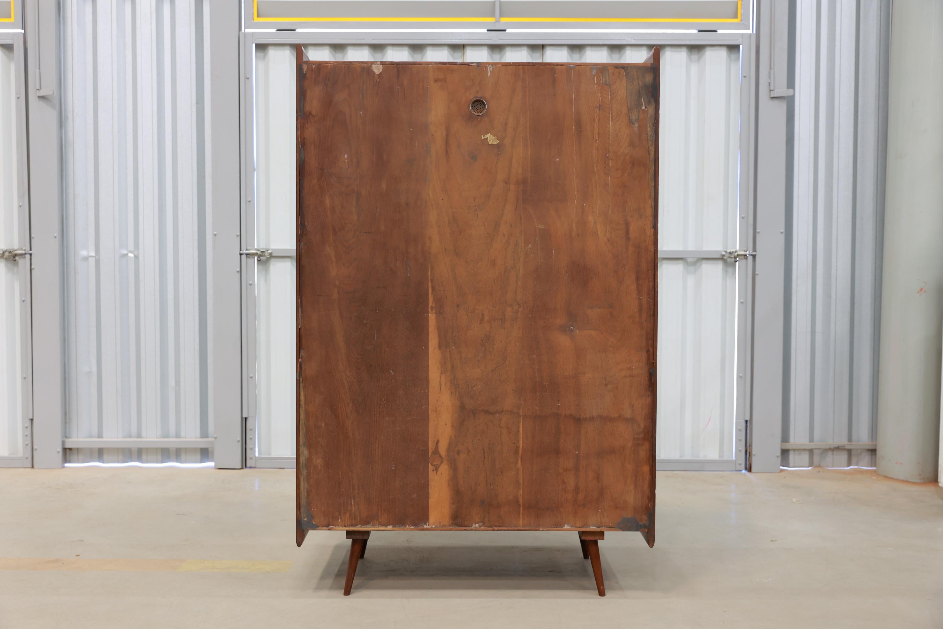Brazilian Modern Armoire in Hardwood by Moveis Cimo, 1950s, Brazil For Sale 2