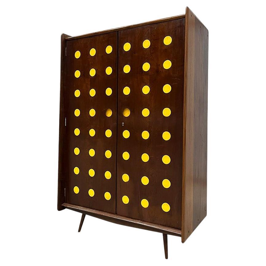 Brazilian Modern Armoire in Hardwood by Moveis Cimo, 1950s, Brazil For Sale