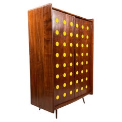 Armario Moderno Brasileño en Madera Dura por Moveis Cimo, años 50, Brasil