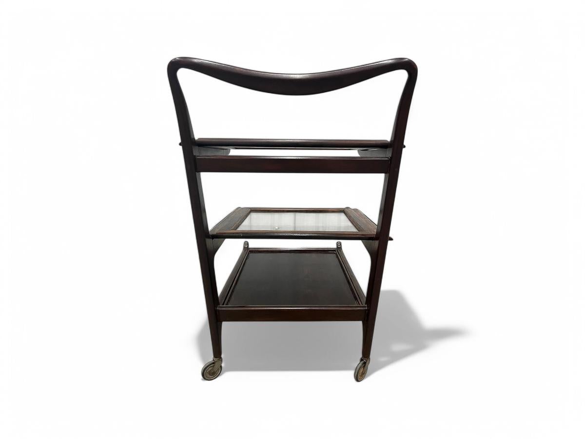 20th Century Brazilian Modern Bar Cart in Hardwood by Carlo Hauner & Martin Eisler, 1950s For Sale