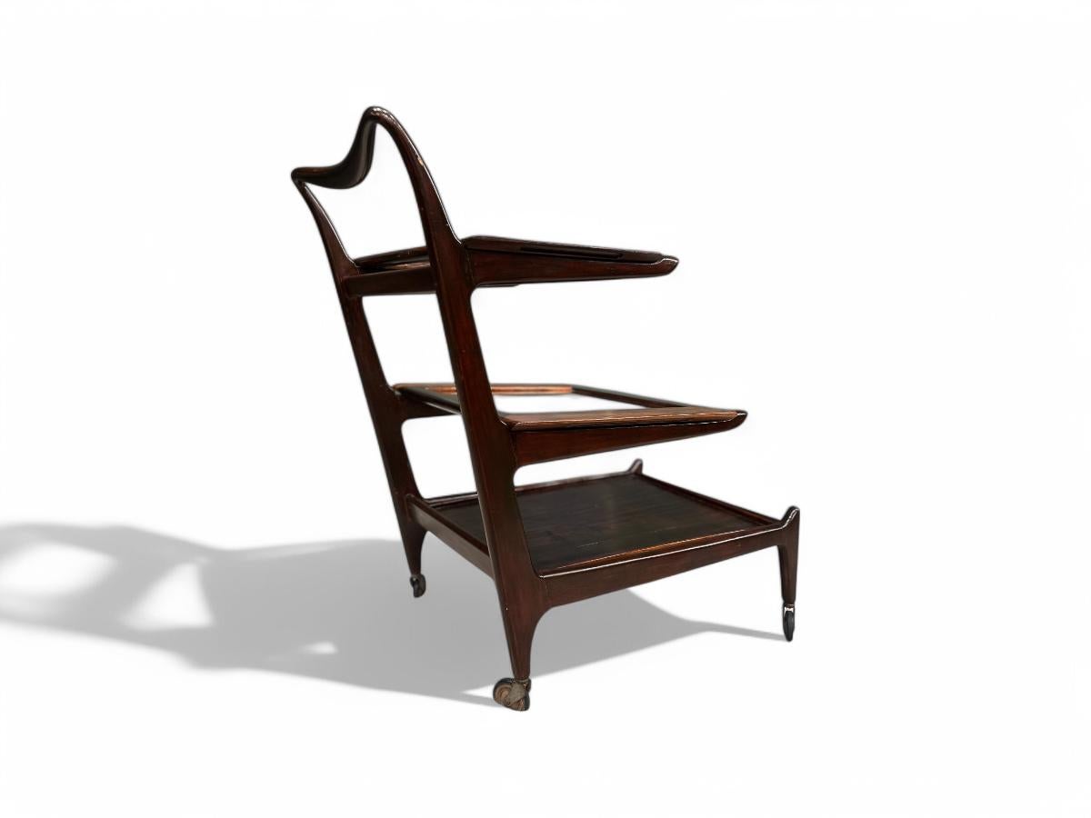 Brazilian Modern Bar Cart in Hardwood by Carlo Hauner & Martin Eisler, 1950s For Sale 2