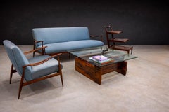 Brazilian Modern Bar Cart in Hardwood, Carlo Hauner and Martin Eisler, 1950s