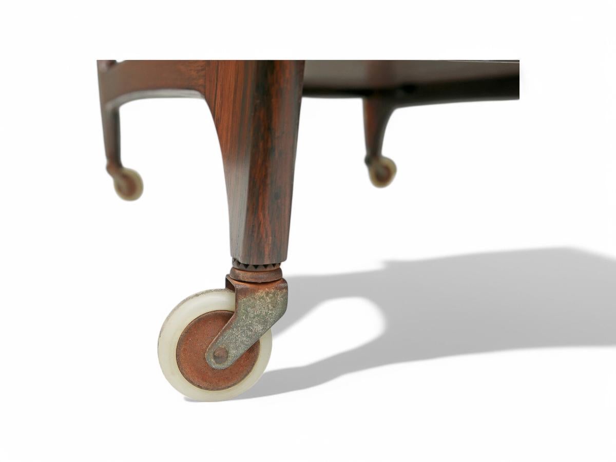 Brasilianischer moderner Barwagen aus Hartholz und Glas von Carlo Hauner, 1950er Jahre, Brasilien im Angebot 3