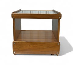 Brazilian Modern Bar Cart in Hardwood with Shelf by Sergio Rodrigues, c. 1960s