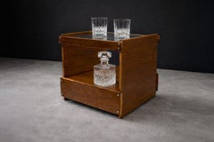 Brazilian Modern Bar Cart in Hardwood with Shelf by Sergio Rodrigues, c. 1960s
