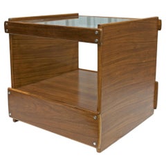 Brazilian Modern Bar Cart in Hardwood with Shelf by Sergio Rodrigues, c. 1960s