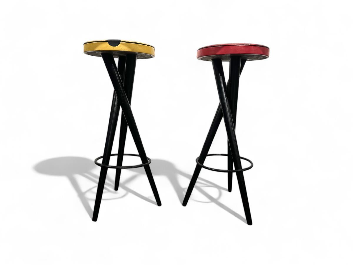 yellow bar stools