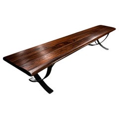 Brazilian Modern Bench by Liceu de Artes e Ofícios, Rosewood 
Iron, 1960s