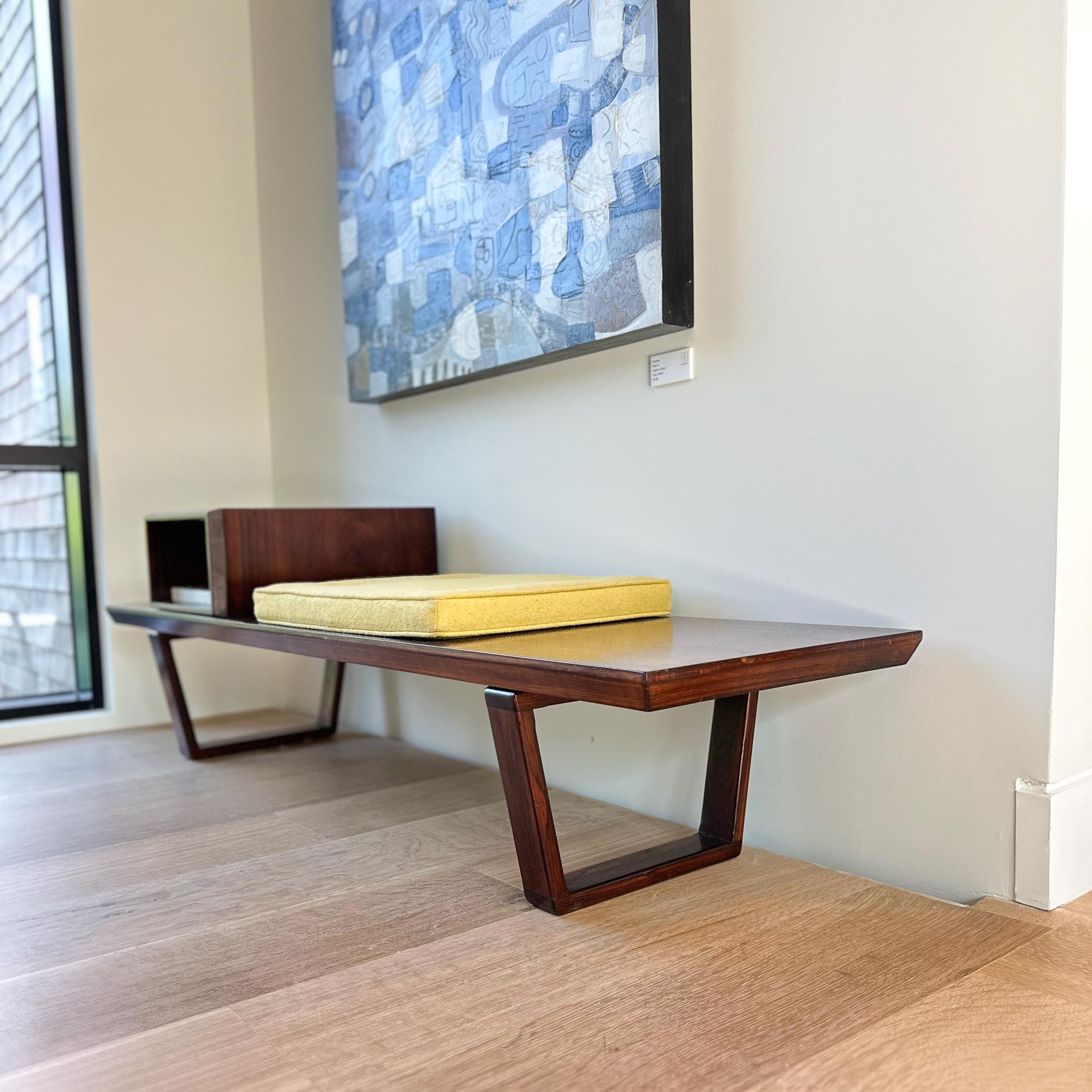 Brazilian Modern Bench in Hardwood, by Carlo Hauner for Forma, Brazil, c. 1950 8