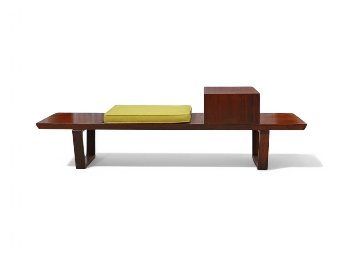 Brazilian Modern Bench in Hardwood, by Carlo Hauner for Forma, Brazil, c. 1950 In Good Condition In New York, NY
