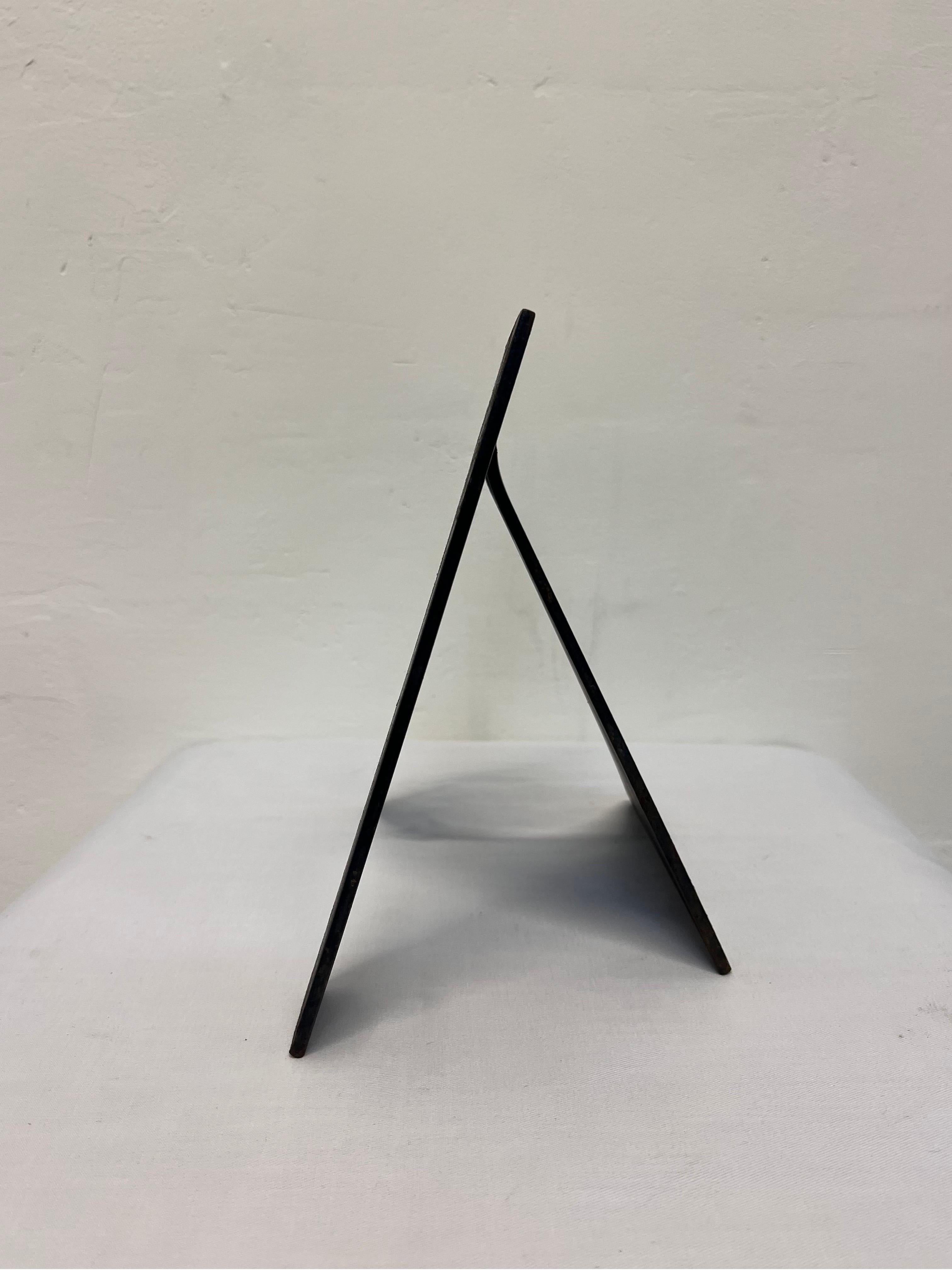 Brazilian Modern Black Steel Abstract Table Sculpture, 1980s For Sale 3