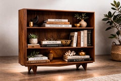 Brazilian Modern Bookshelf in Caviúna wood, Carlo Hauner for Forma, 1950s