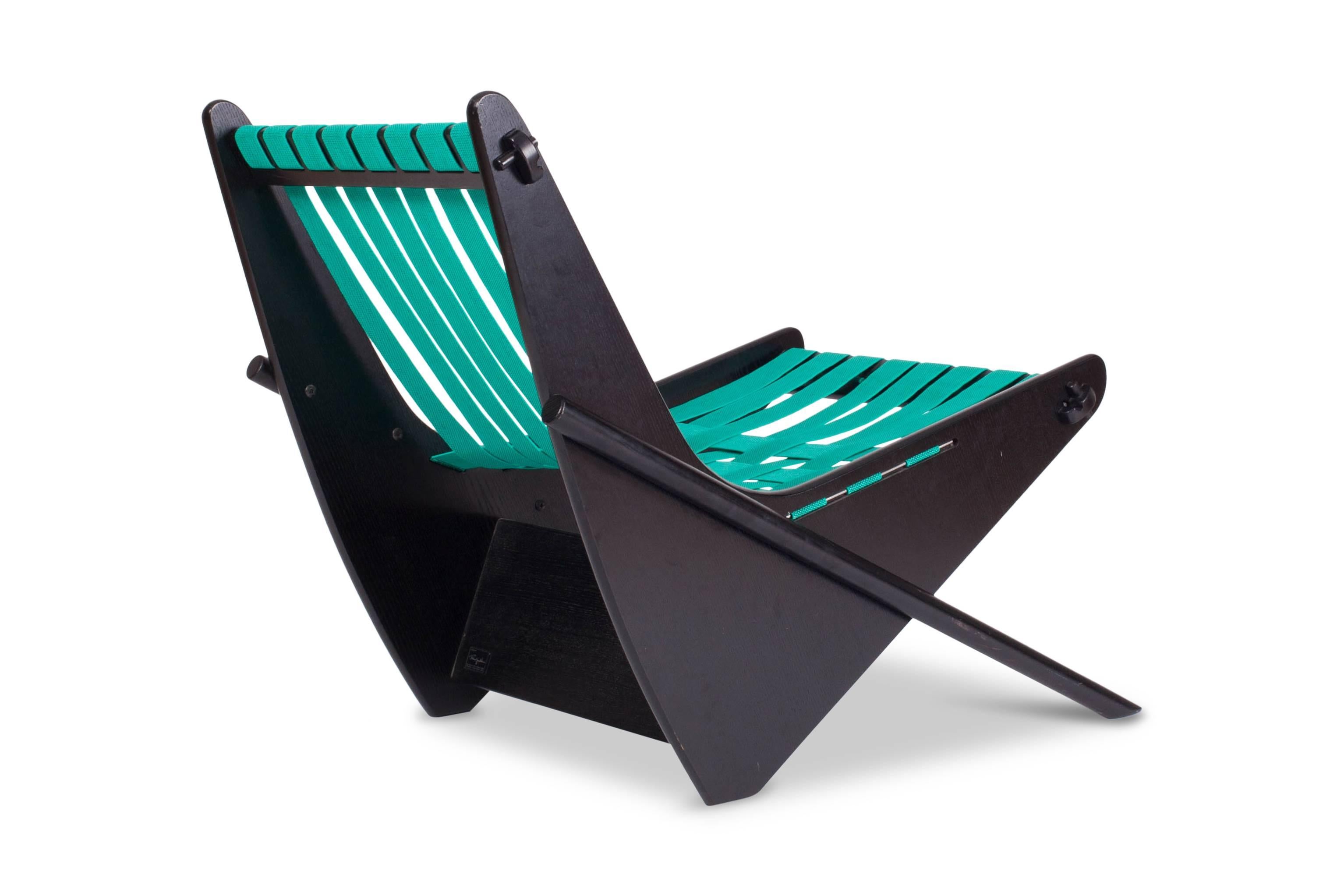 Lacquered Brazilian Modern 'Boomerang' Lounge Chair by Richard Neutra