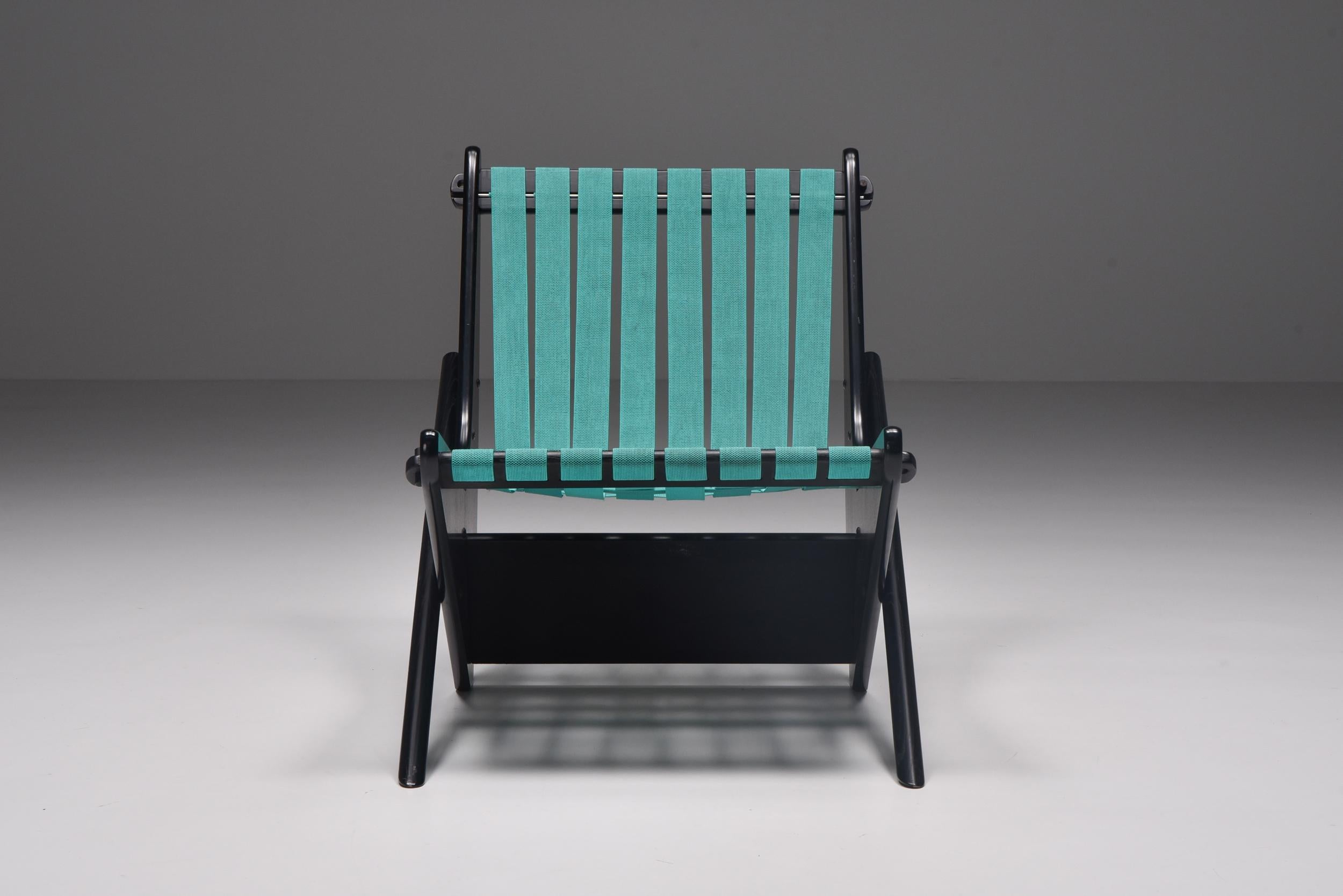 Italian Brazilian Modern 'Boomerang' Lounge Chair by Richard Neutra, 1980s For Sale