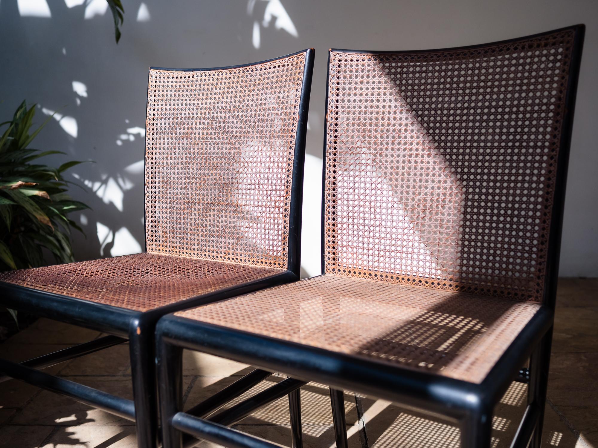 Brazilian Modern Branco and Preto Dining Set in Ebonized Hardwood, 1952 14