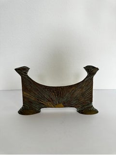 Brazilian Modern Bronze Candle Stick Holder, 1950s