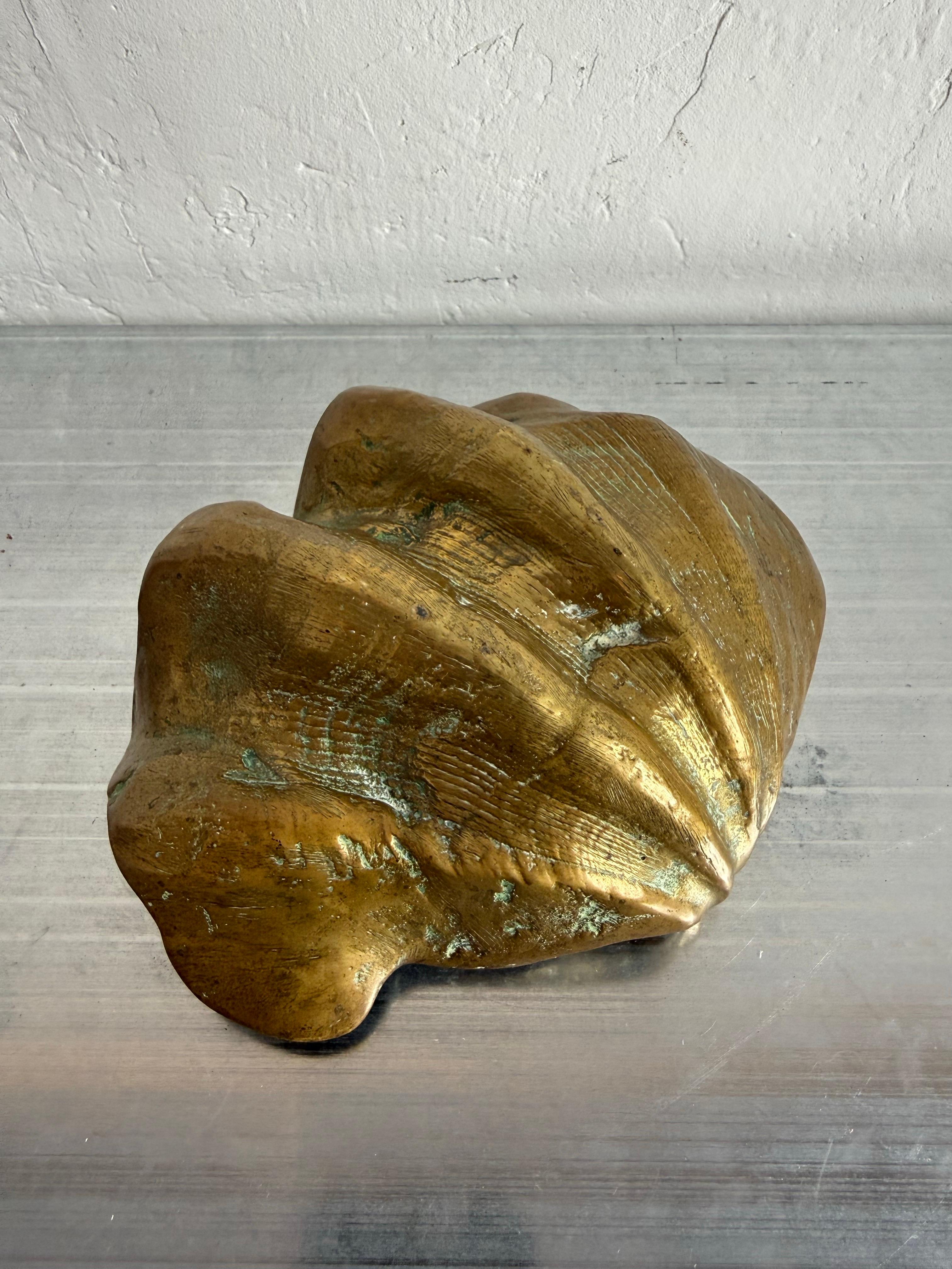 Brazilian Modern Bronze Clam Shell Ashtray or Catchall, 1960s For Sale 3