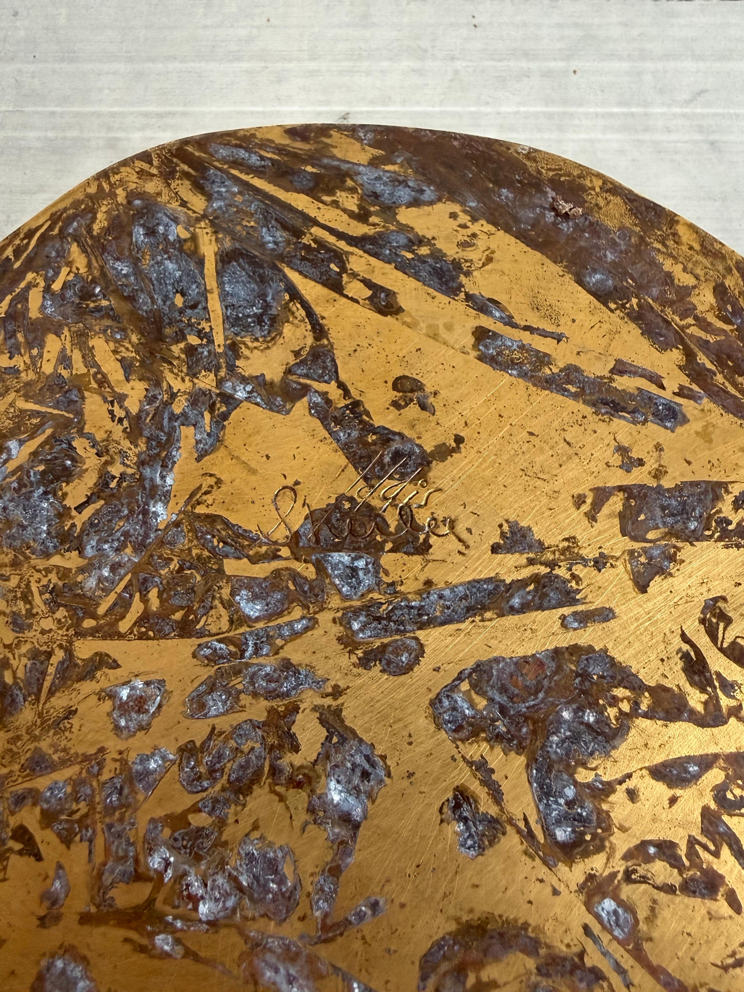 Posacenere o portacenere moderno brasiliano in bronzo a forma di labbra, anni '60 in vendita 7