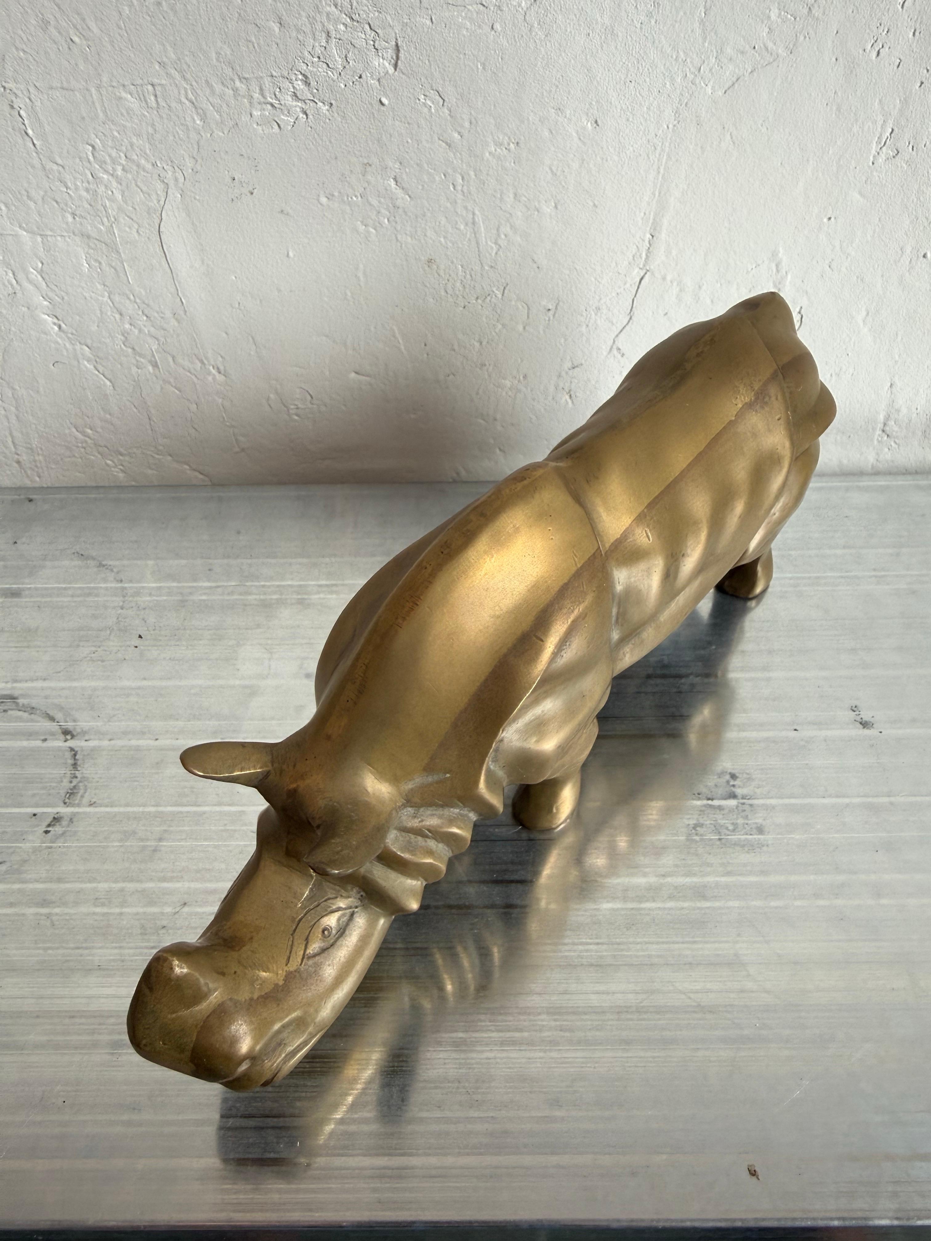 Scultura moderna brasiliana di rinoceronte in bronzo, anni '70 in vendita 5