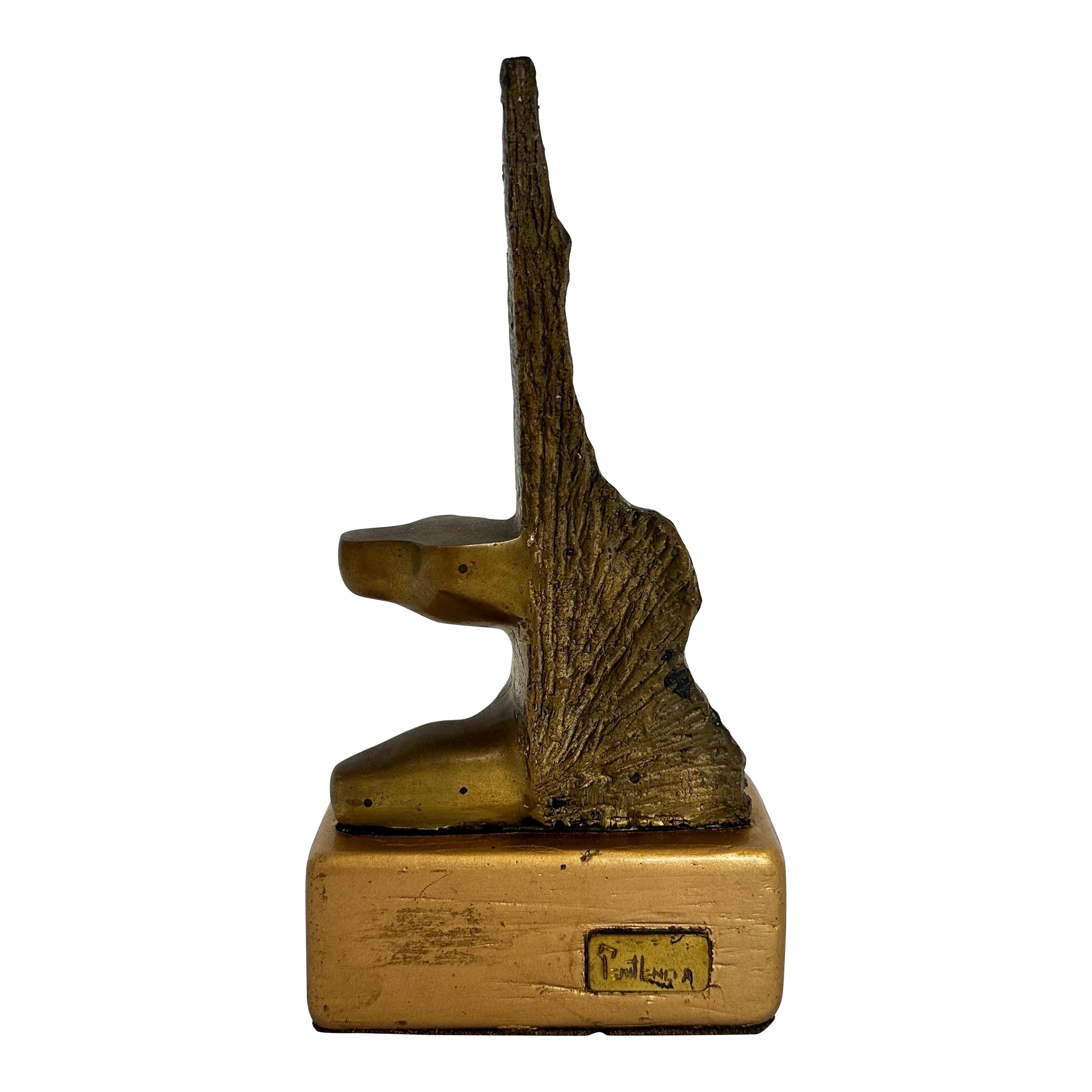 Brazilian Modern Bronze Sculpture by Penithencia, Signed
