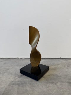 Brazilian Modern Bronze Sculpture on Black Acrylic Base, 1990s