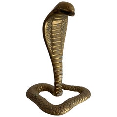 Scultura moderna brasiliana in bronzo a forma di serpente, anni '60