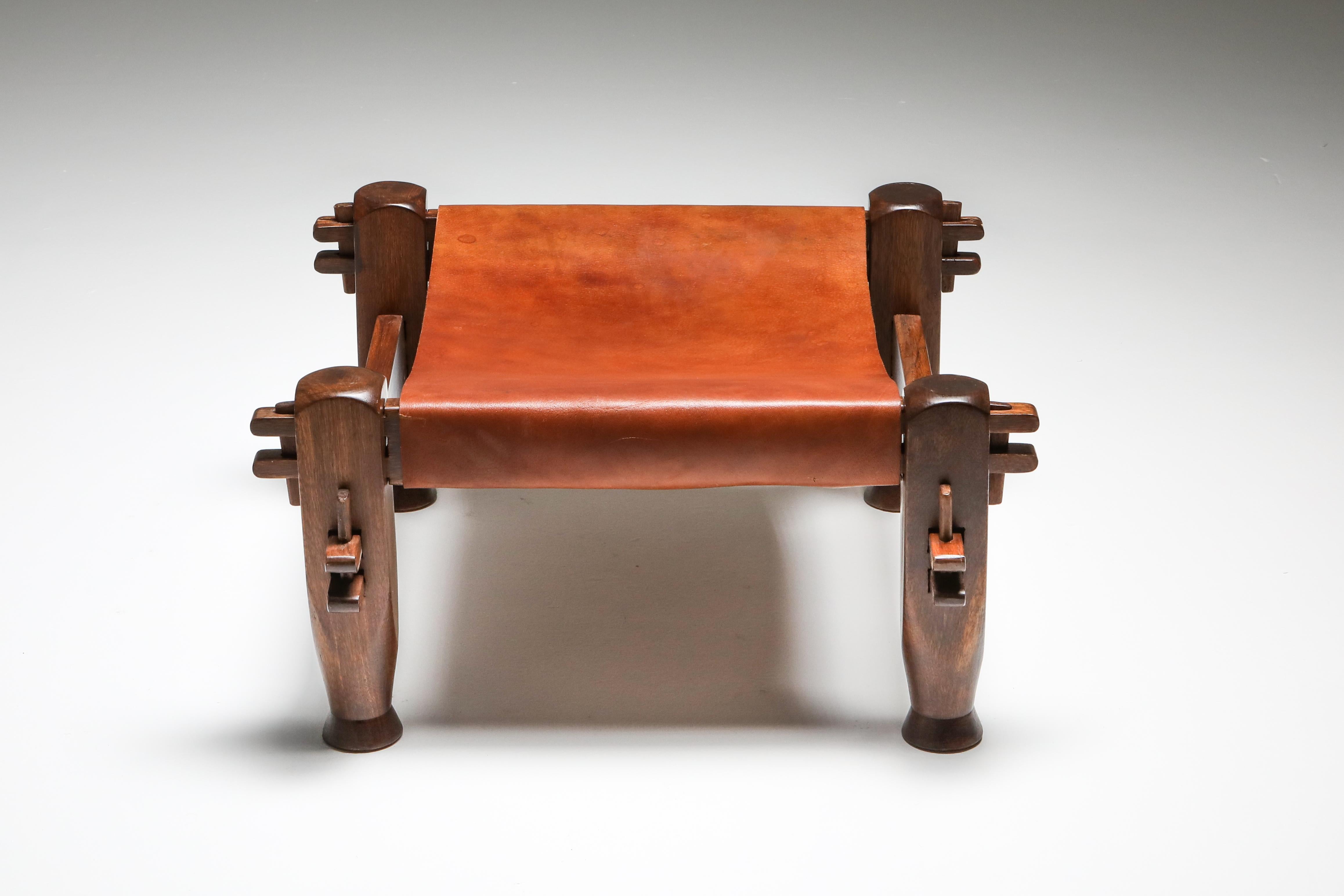 Tabourets brutalistes brésiliens, Brésil, années 1960 en vente 2