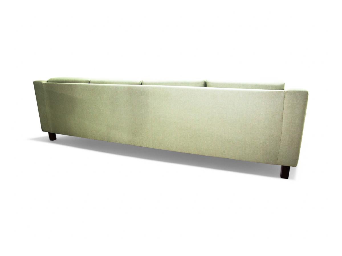 Canapé moderne brésilien en tissu vert et bois dur, Sergio Rodrigues, 1960 en vente 2
