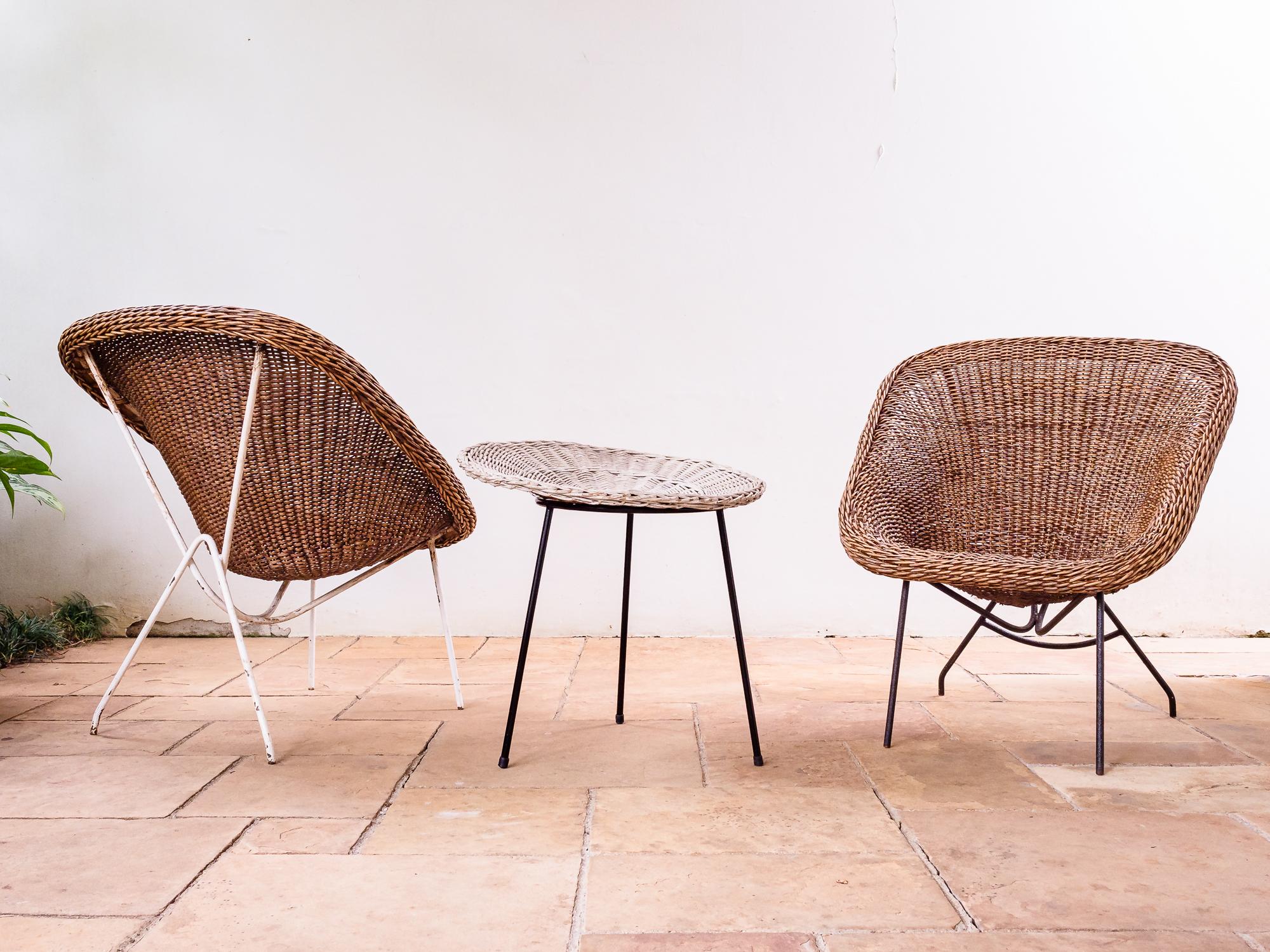 Brazilian Modern Catch-All in Iron & Reed, by Carlo Hauner for Móveis Artesanal 9