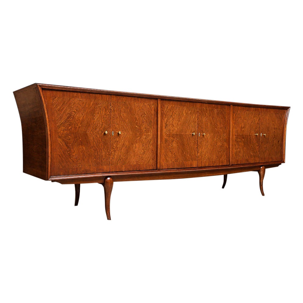 Brazilian Modern Caviuna Wood Credenza by Giuseppe Scapinelli, 1950s
