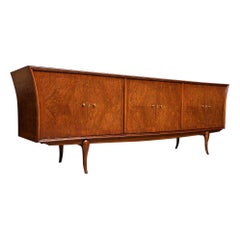 Credenza moderna di metà secolo in legno duro di Caviuna di Giuseppe Scapinelli, 1956