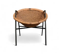 Sedia moderna brasiliana in canna e ferro di Carlo Hauner e Martin Eisler, anni '50