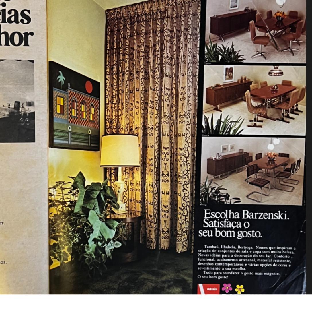 Ensemble de chaises modernes brésiliennes en cuir, chrome et bois de feuillus, par Braszenski, 1970 en vente 7