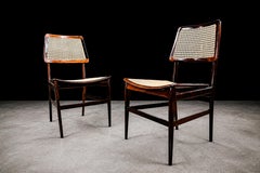 Brazilian Modern Chairs by Joaquim Tenreiro, Rosewood & Cane, 1960s