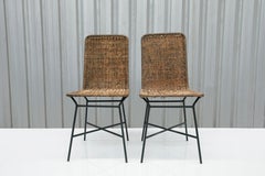 Brazilian Modern Chairs in Caning and Metal by Carlo Hauner, 1950s, Brazil