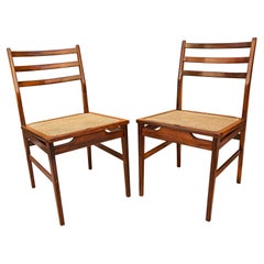 Brazilian Modern Chairs in Hardwood & Cane by Alexandre Rapoport, 1960s, Brazil