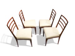 Chaises modernes brésiliennes en bois dur et cuir de Rino Levi, Brésil, années 1960