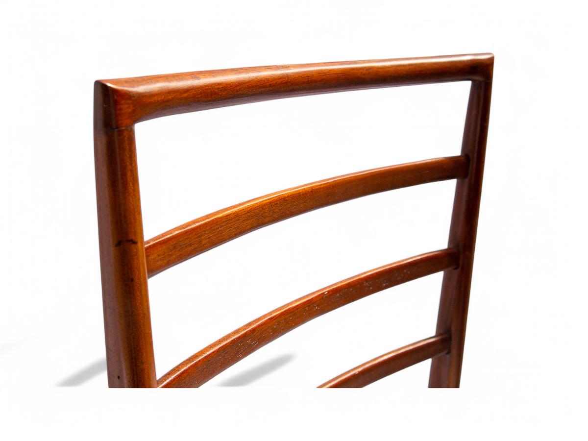 Brazilian Modern Chairs in Hardwood & Leather by Rino Levi, Brazil, 1960s For Sale 1
