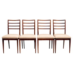 Brazilian Modern Chairs in Hardwood & Leather by Rino Levi, Brazil, 1960s