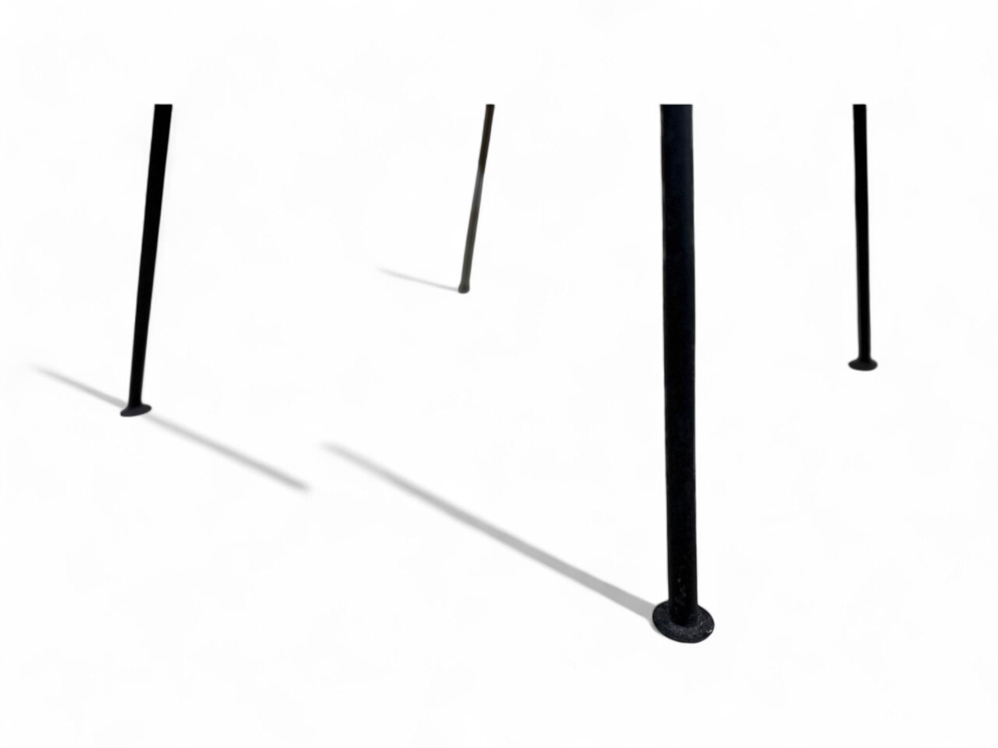 Brazilian Modern Chairs in Metal & Suede, Carlo Hauner, 1950s, Brazil For Sale 5