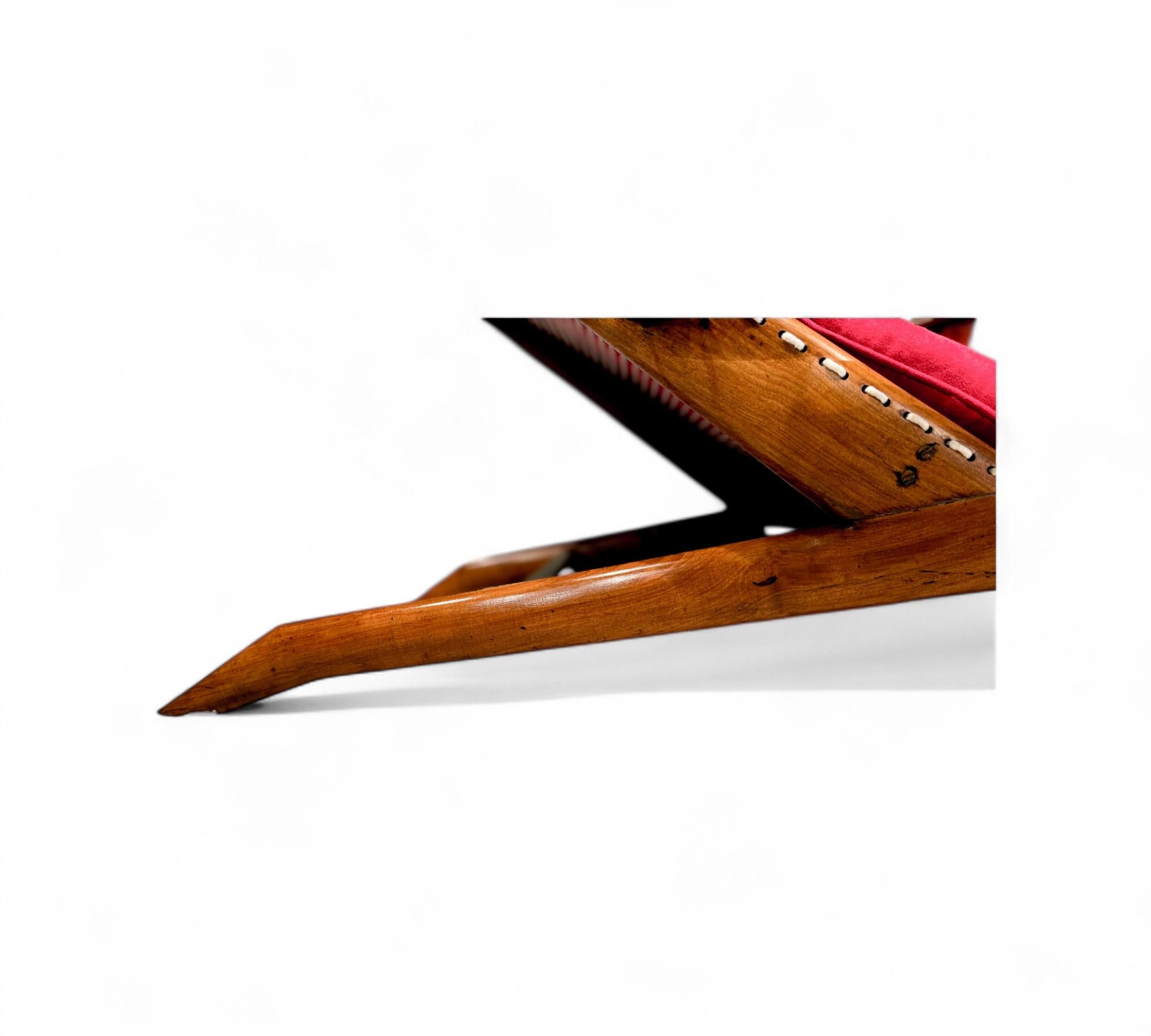 Brazilian Modern Chaise in Caviuna wood & Ultrasuede, Pierre Weck, 1950s For Sale 7