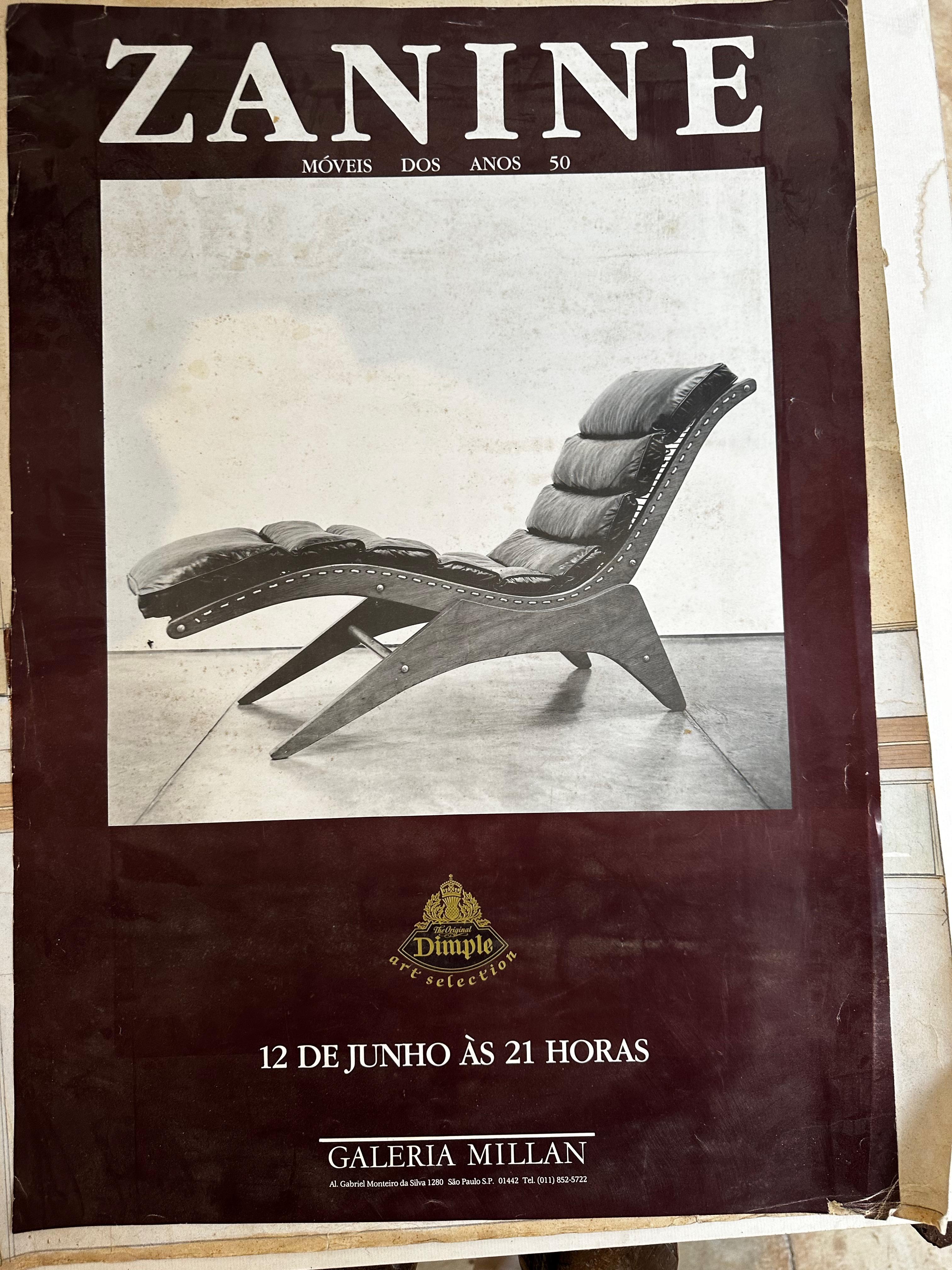 Chaise Lounge moderna brasiliana di Jose Zanine Caldas, 1950, Brasile in vendita 12
