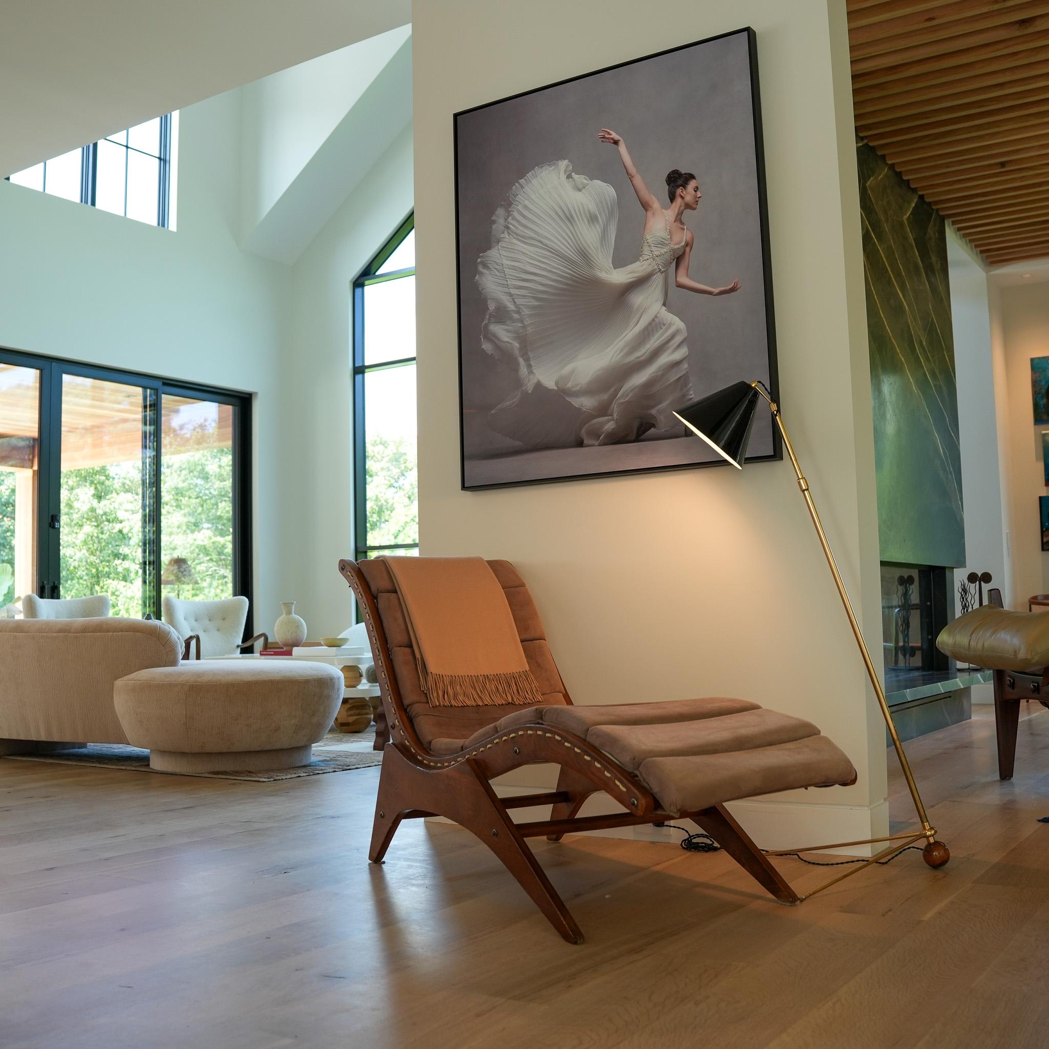 Tessuto Chaise Lounge moderna brasiliana di Jose Zanine Caldas, 1950, Brasile in vendita